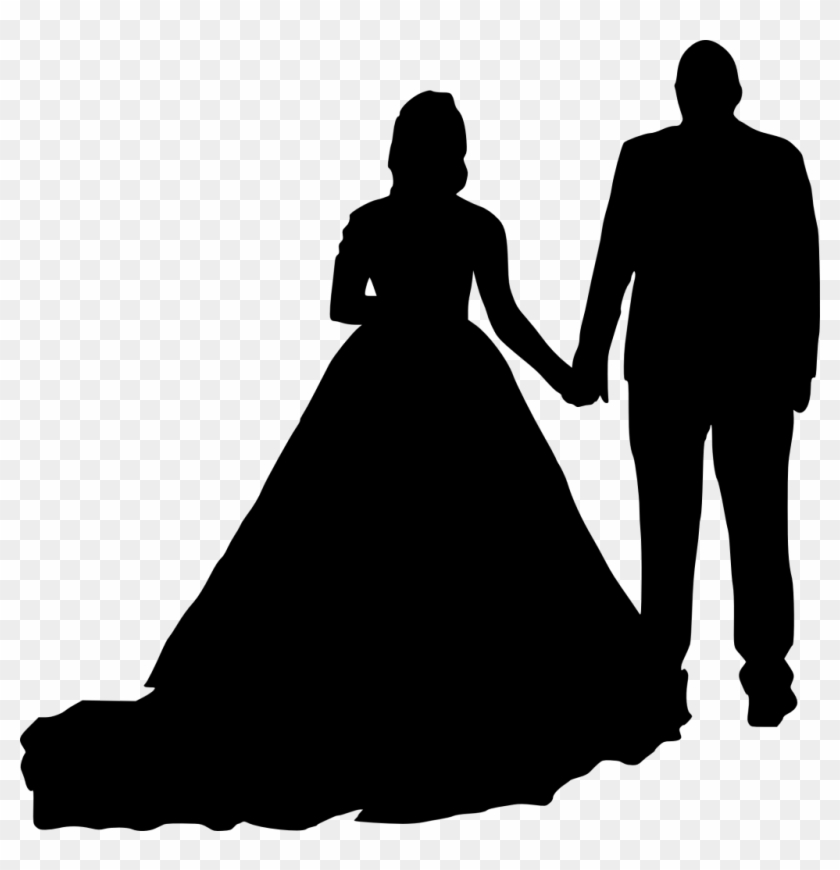 Wedding Invitation Silhouette Bridegroom Clip Art - Wedding Silhouette Png #532981