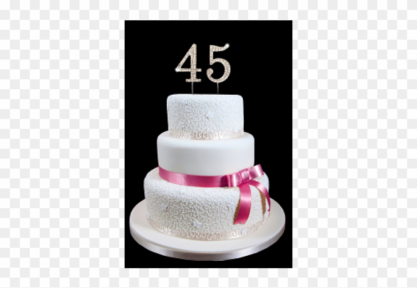 45th Birthday Wedding Anniversary Number Cake Topper - Happy 7th Anniversary Cake #532988