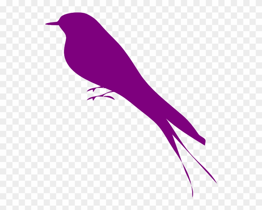 28 Collection Of Purple Bird Clipart - Purple Bird Silhouette #533127