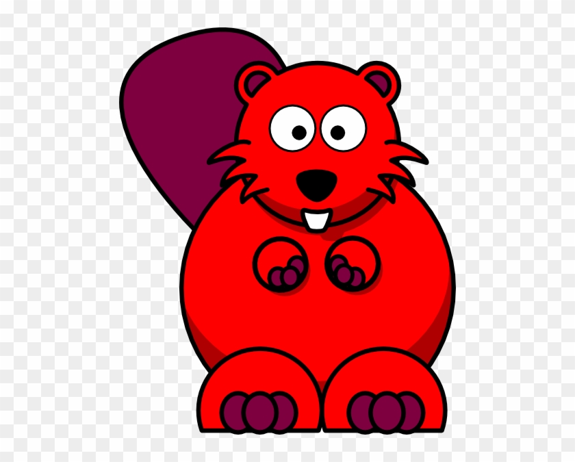 Red Beaver Clip Art At Clker - Beaver Clip Art #533297