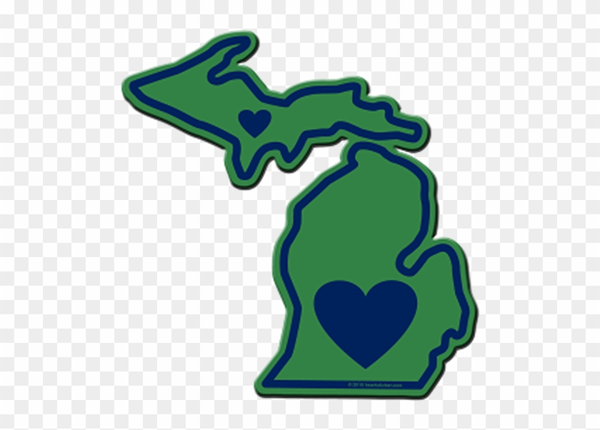 Heart In Michigan Sticker - Heartsticker.com Heart In Michigan Sticker #533439