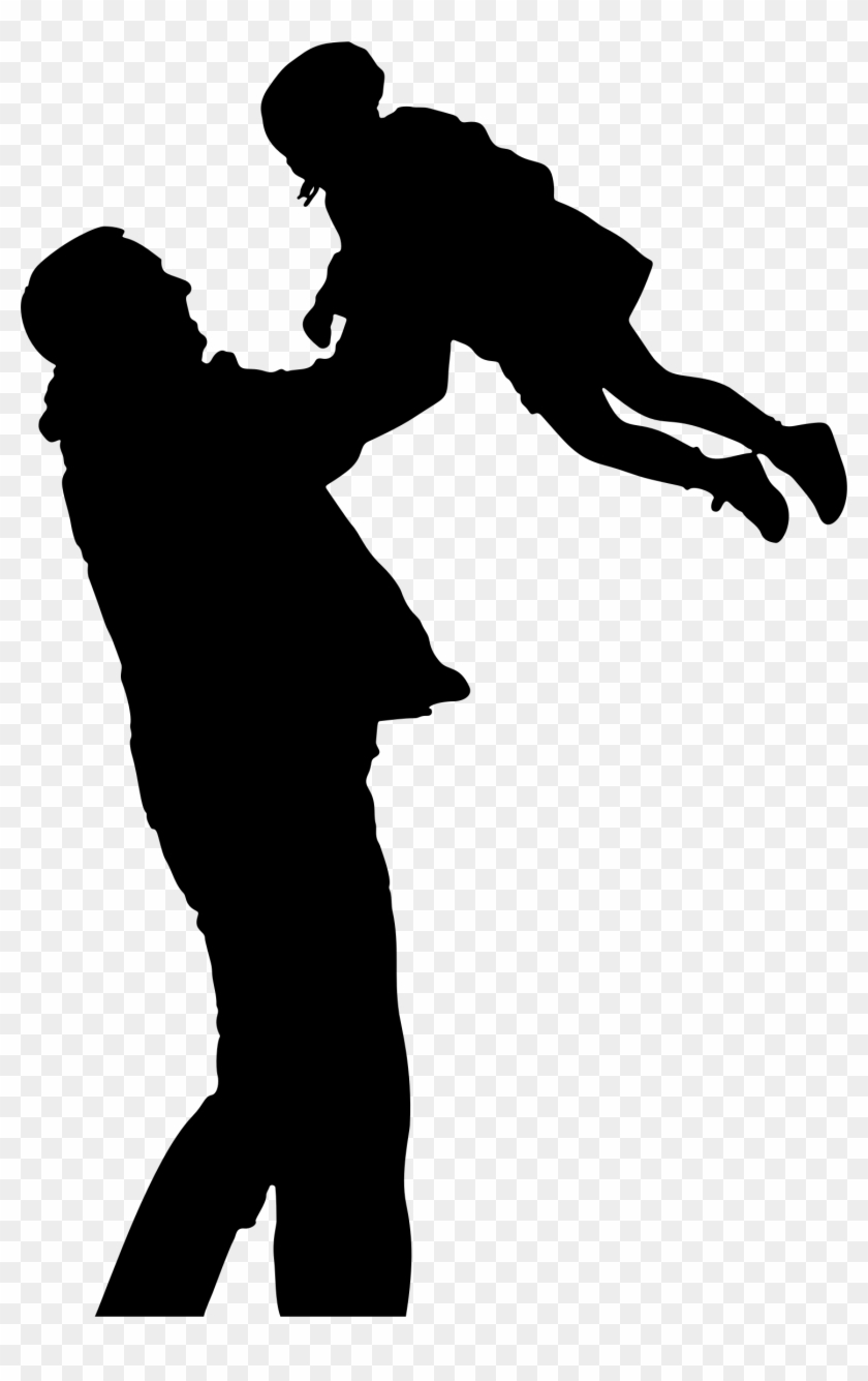 Clipart Father Playing With Daughter - Father And Daughter Silhouette #533505