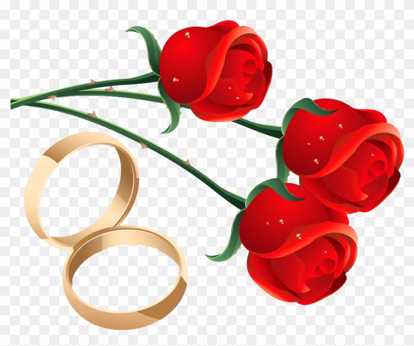 Rose Engagement Ring Vector Material - Engagement Rose Png #533576