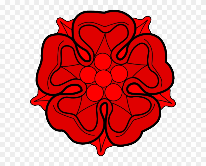 Red Flower Clip Art - Heraldry Flower #533748