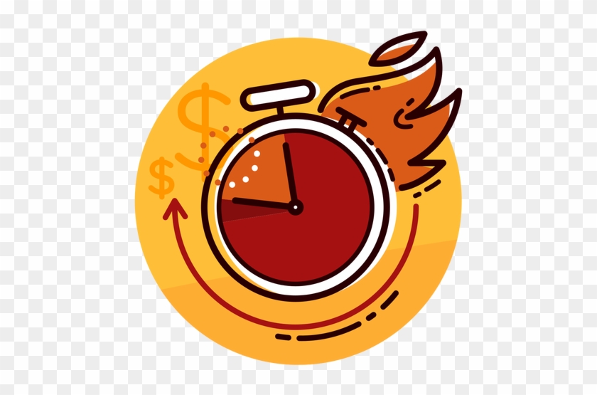 Money Burn Rate Clock Icon - Pouce Levé Pouce Baissé #533751