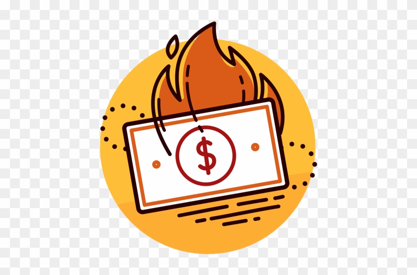 Dollar Bill Burning Icon Transparent Png - United States Dollar #533753