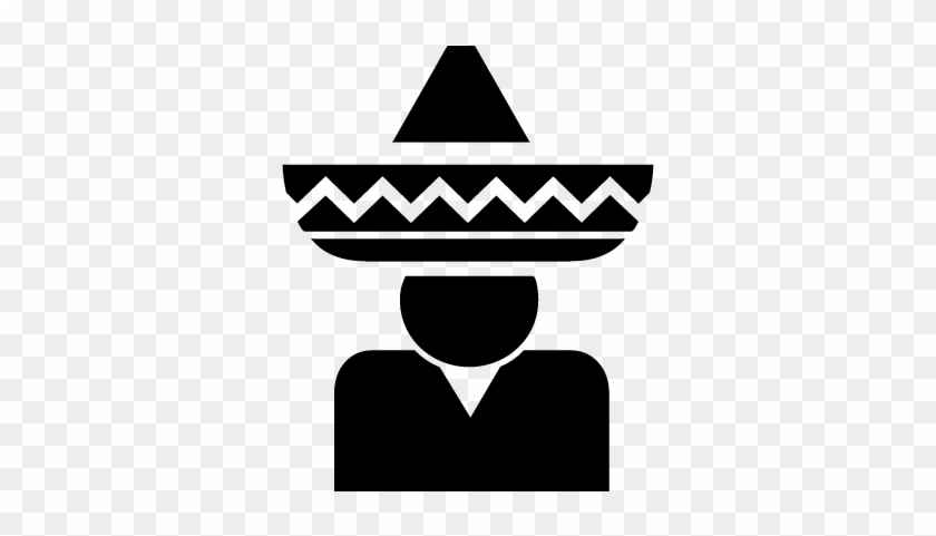 Horseman Of Mexico With Typical Mexican Hat Vector - Mexican Silhouette Png #533821