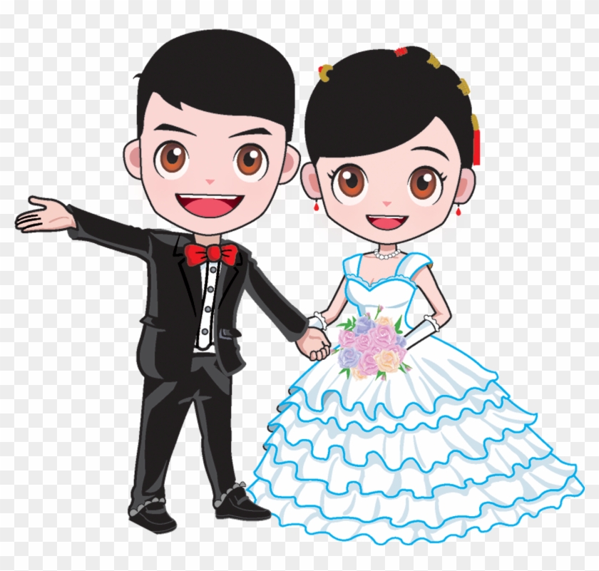 Cartoon Wedding Marriage Bridegroom - Noivos Png #533963