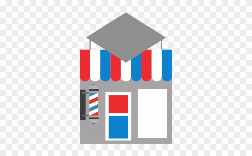 Barbershop Building Icon - Vector Graphics #534041