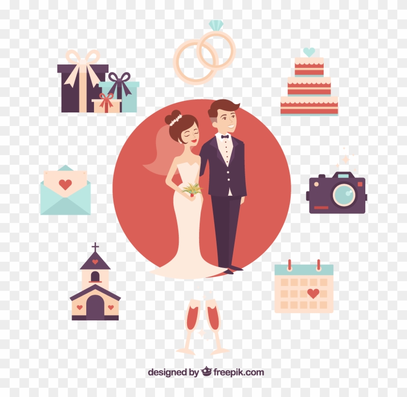 Vector Elements A Lovely Couple Wedding - Vector Elements A Lovely Couple Wedding #534060