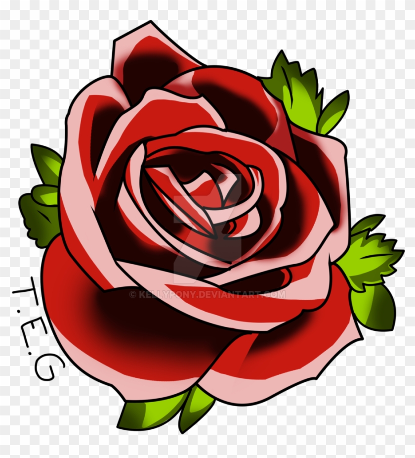Amusing Rose Tattoo Clip Art Medium Size - Rose Tattoo Png #534063