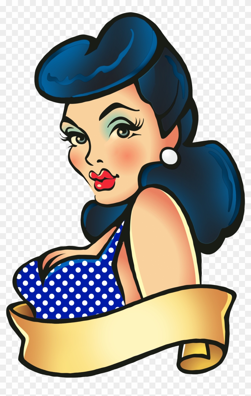 Black Hair Bettie Bang Paige Style Rockabilly Greaser - Pin Up Tattoo #534117