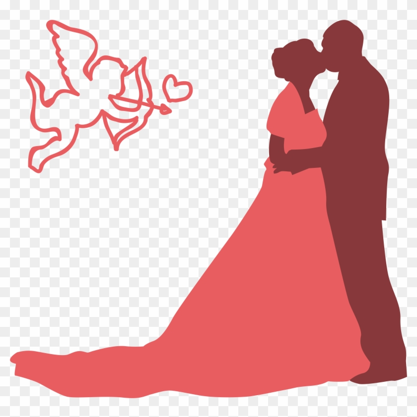 Wedding Silhouette Clip Art - Wedding Silhouette Clip Art #534308