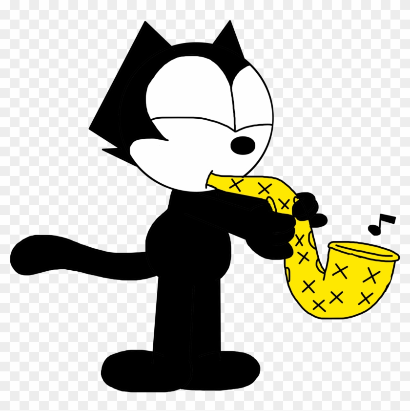 Felix Playing Saxophone By Marcospower1996 Felix Playing - Felix The Cat Saxophone #534371