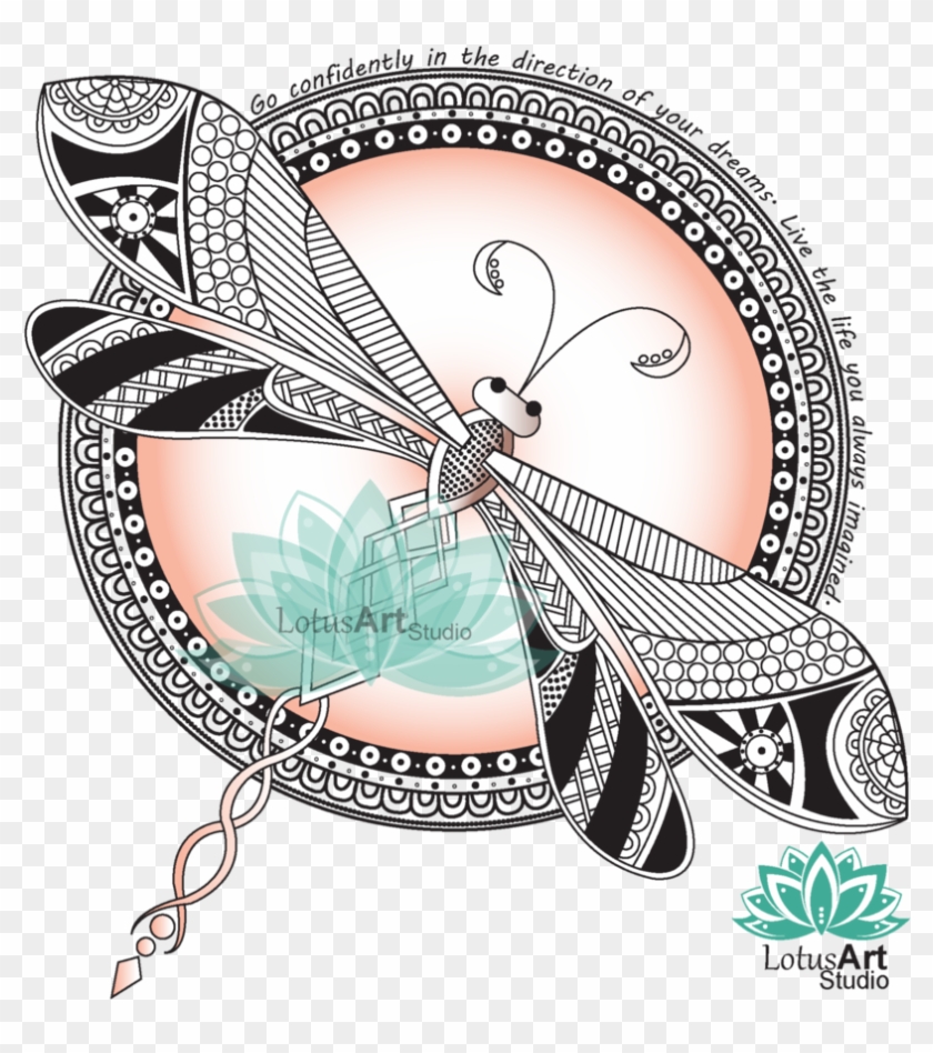 Download Dragonfly Mandala By Lotusartstudio Mandala Dragonfly Free Transparent Png Clipart Images Download