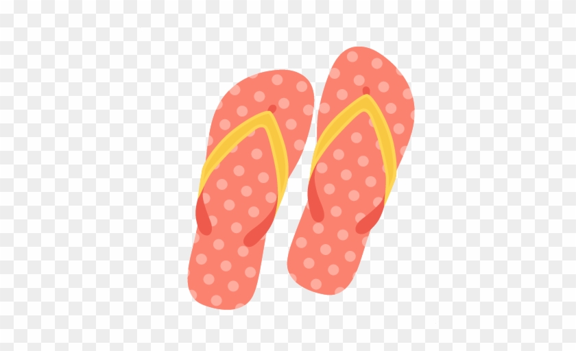 Ideal Free Clipart Flip Flops Polka Dot Flip Flops - Cute Flip Flop Clip Art #534543