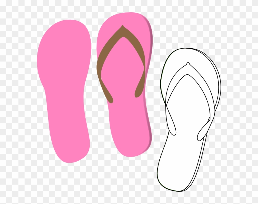 Flip Flops Clip Art Black And White Danaspaf Top - Flip Flops Pink Png #534547
