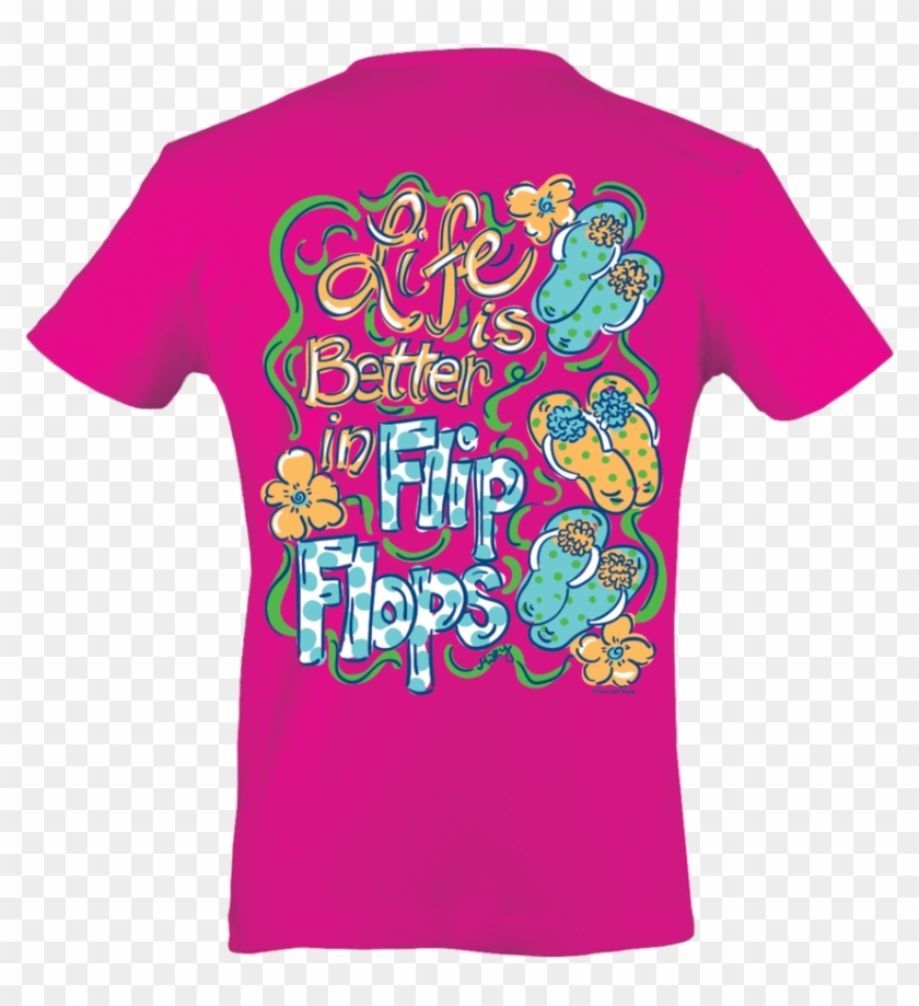 Itsa Girl Thing Life Is Better In Flip Flops Tee Shirt - Active Shirt #534604