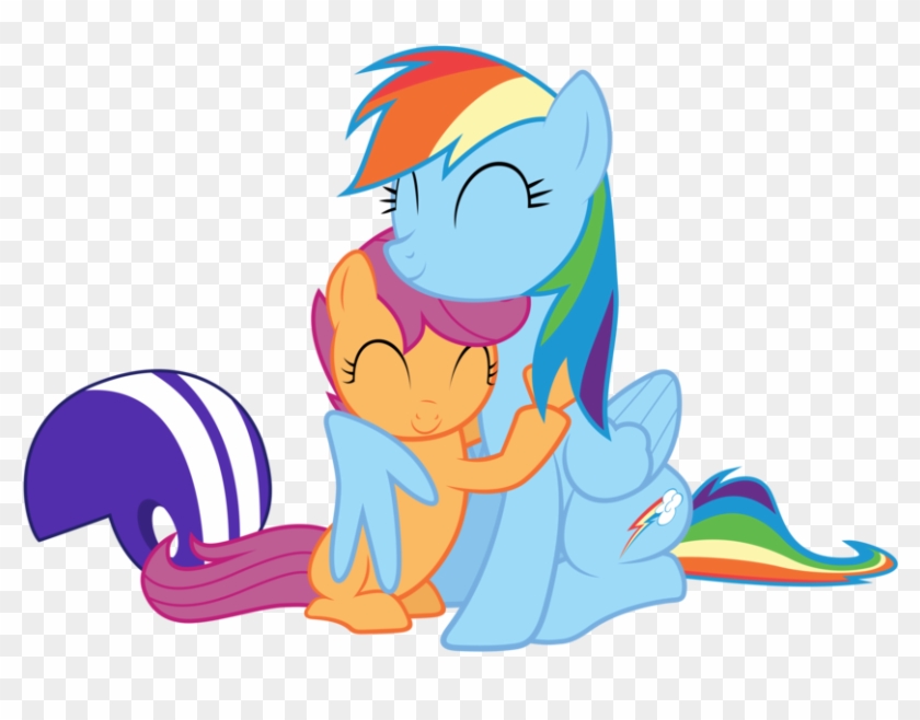 My New Big Sister By Rubez2525 - Rainbow Dash Scootaloo My Little Pony Friendship Cute #534759