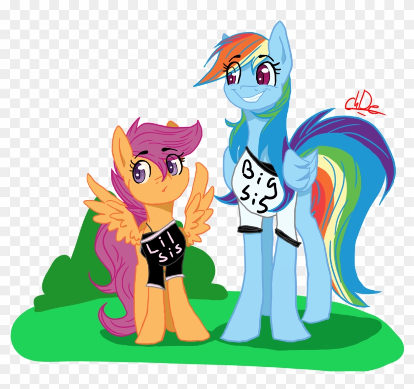 Big Sis, Lil Sis By Checkers0deliora - Scootaloo #534783