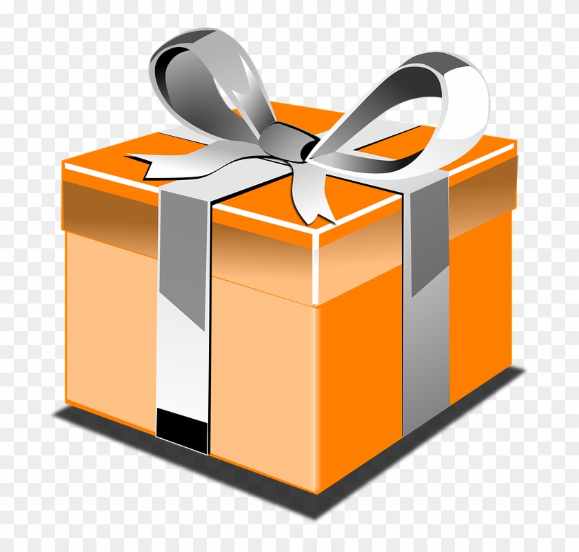 Shipping Cliparts 9, - Orange Birthday Present Clipart #534855