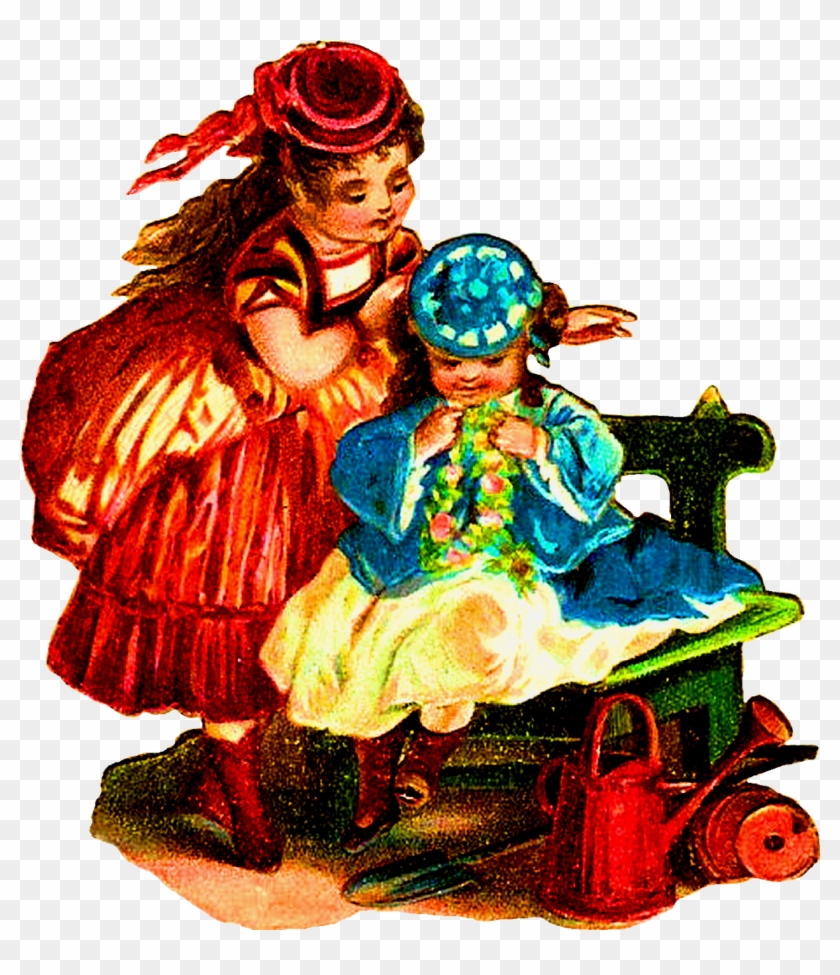How Sweet Is This Digital Girl Clip Art An Older Sister - Doll #534874