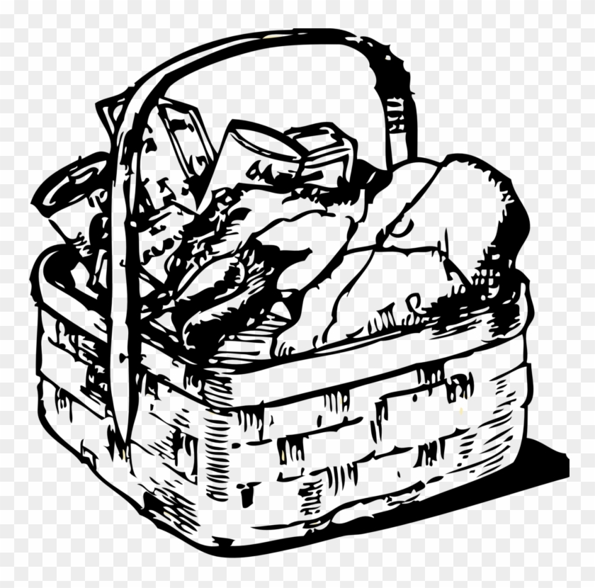 Food Gift Baskets Picnic Baskets Clip Art - Food Basket Clip Art #534900