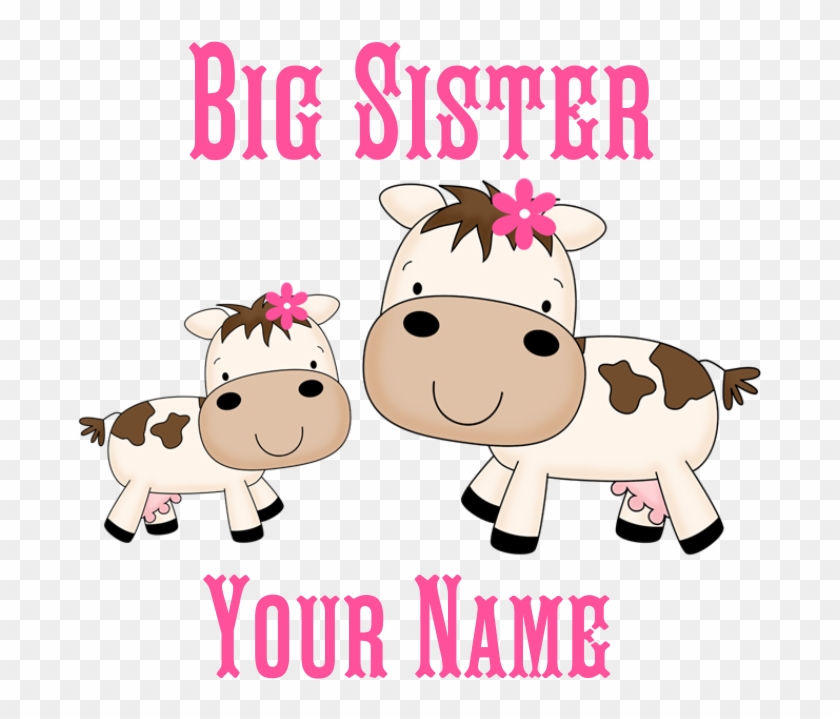 Big Sister Cute Cows T-shirt - My Figurative Language Book #534913