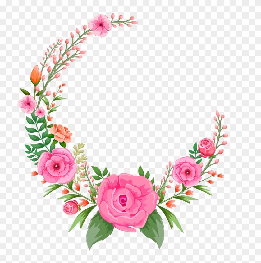 Flower Pink Rose - Pink Flower Frame Png #535013