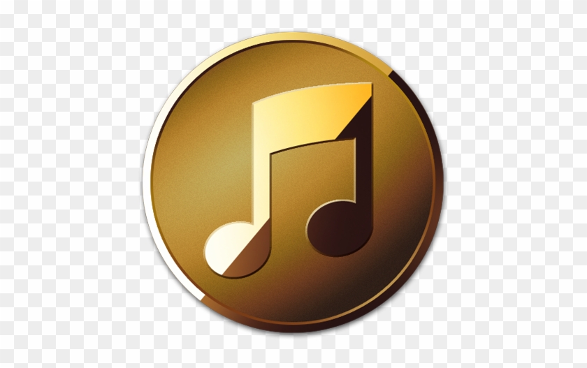 Listen - Gold Music Icon Png #535203