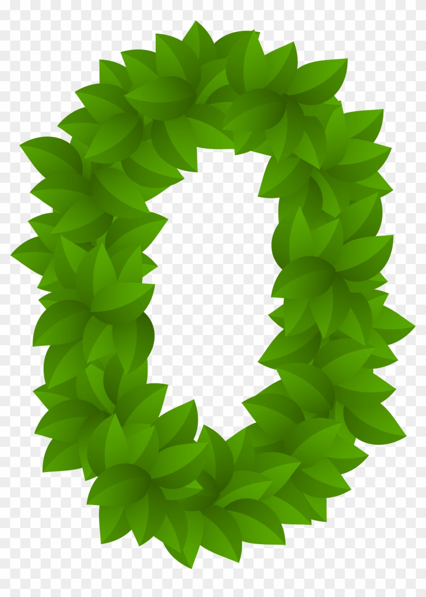 Leaf Number Zero Green Png Clip Art Image - Paper #535480