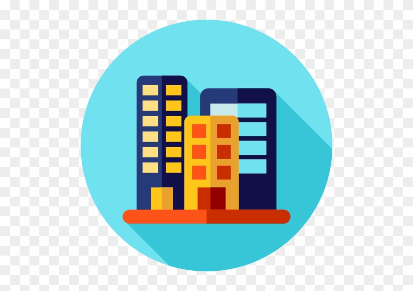 Office Block Free Icon - Office Building Flat Icon #535561