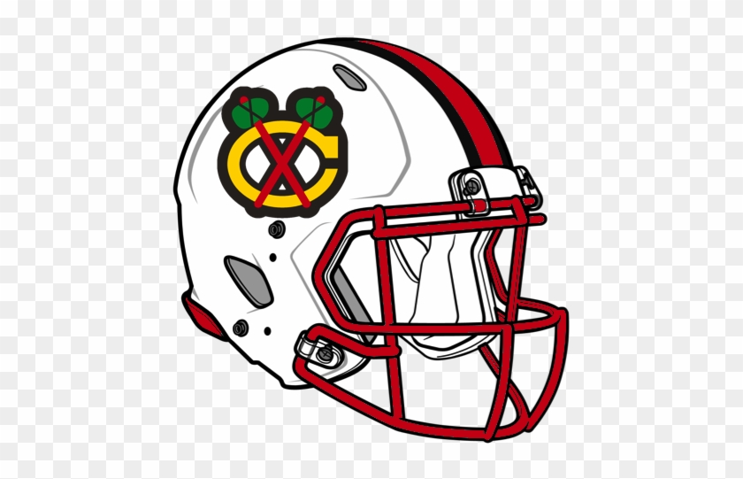 Chicago Blackhawks Football Helmet - Chicago Blackhawks Nhl Logo Wall Graphic Decal Sticker #535722