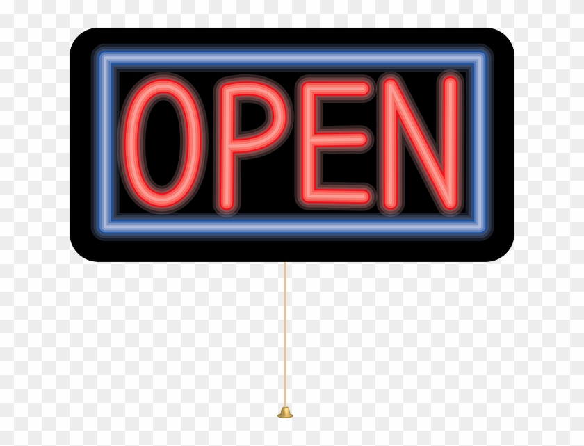 Sign Neon, Open, Sign - Neon Light Sign Png #535759