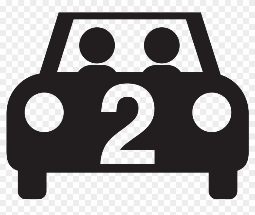 Whether Driving Your Coworkers Or Hitching A Ride With - Silhouette Of Two People In A Car #535800
