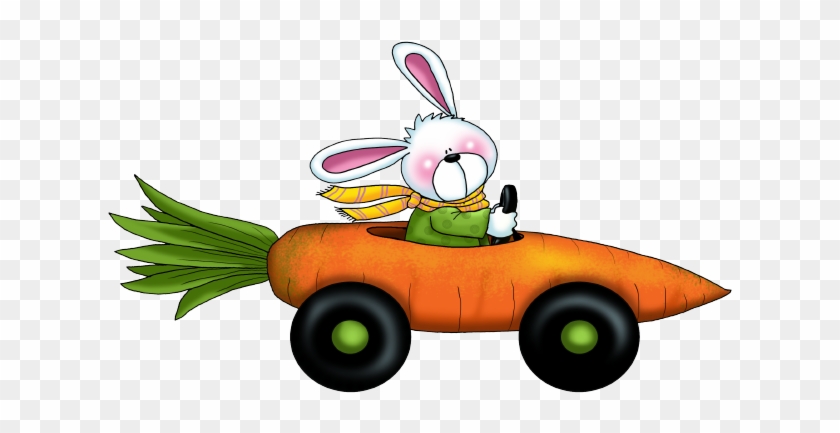 Rabbit In Carrot Car - Rabbit Png Carrot #535855