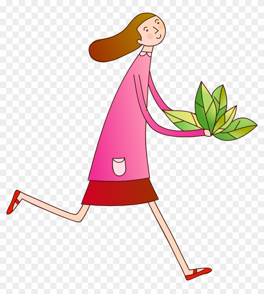 Cartoon Illustration - Women Running - Cartoon Illustration - Women Running #536208