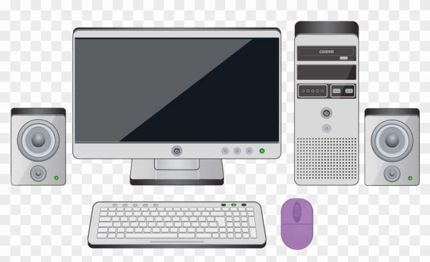 Parts Of A Desktop Computer With The Mouse Highlighted - Computer #536356