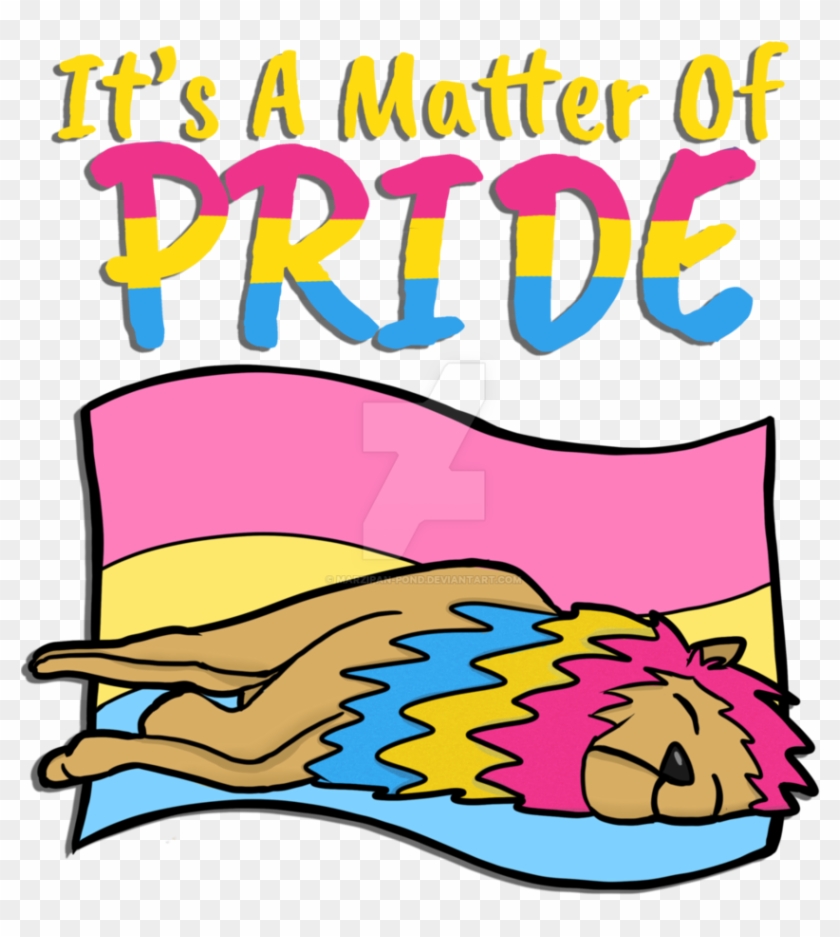 Pansexual Pride Lion With Text By Marzipan Pond - Pansexual Pride Flag #536427