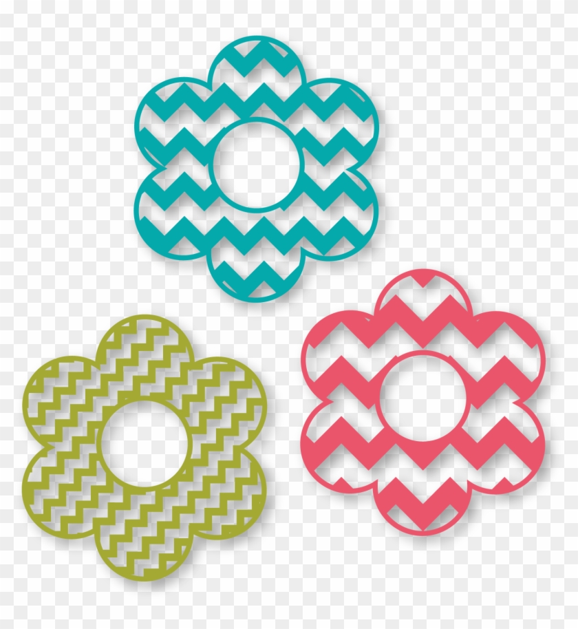 Sds Chevron Flowers - Circle #536497