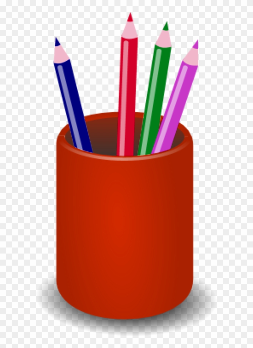 Pencil Pot Clip Art - Pencil Holder Clip Art #536643