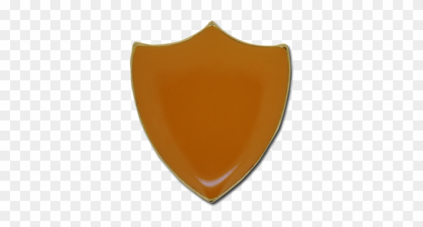 Plain Shield Enamelled Shield Badge - Caramel Color #536809