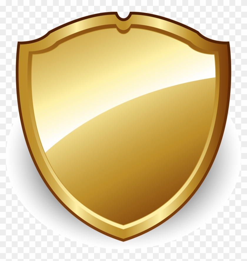 Shield Euclidean Vector Icon - Gold Badge Vector Png #536814