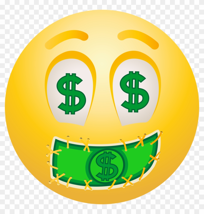 Emoji Dollar Face Png #536845