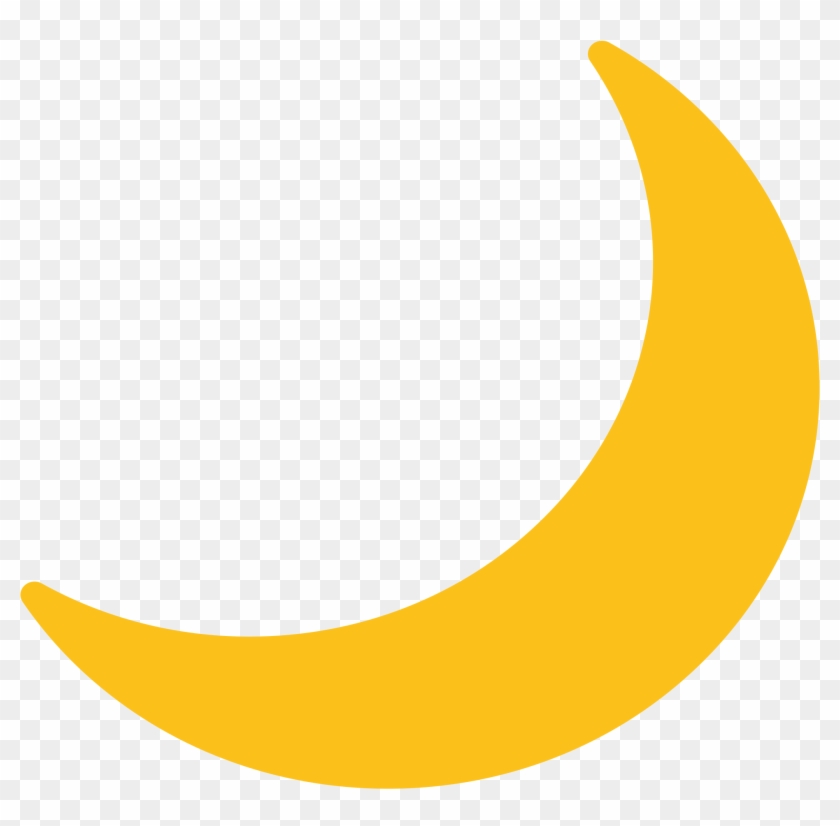 Open - Crescent Moon Emoji Transparent #536879