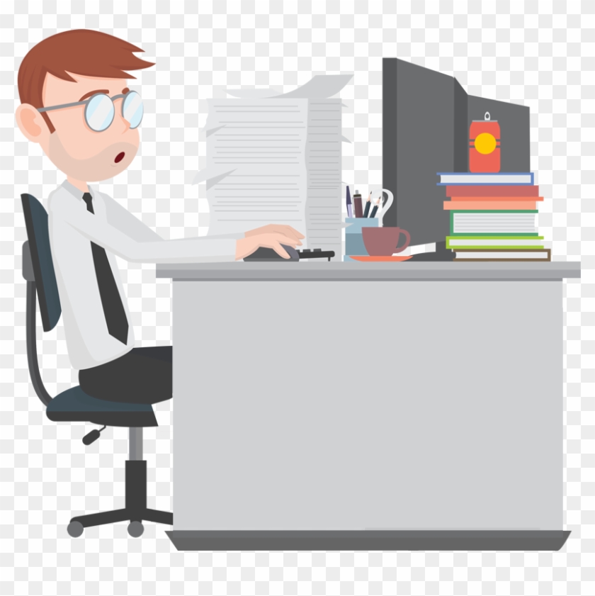 Business Desk Enterprise Resource Planning Management - Cartoon Officedesk #537154