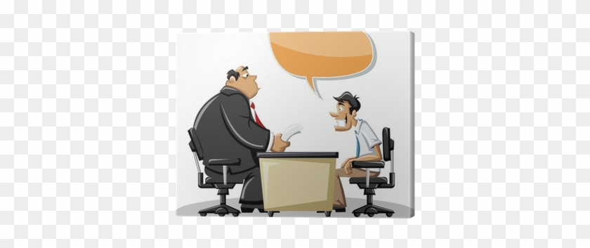 Cartoon Man Talking With His Boss In Office - Say No To Your Boss #537158
