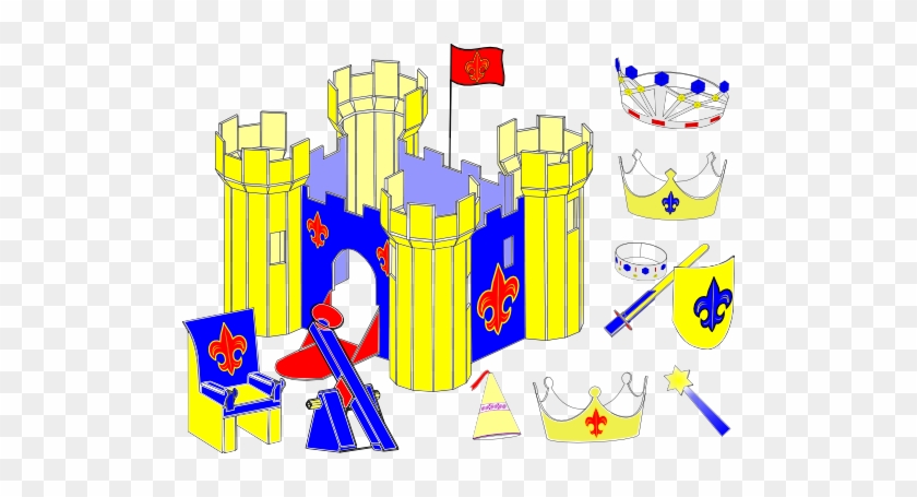 3d Model Of Cardboard Medieval Castle Party Kit - Medieval Castles For Kids #537292