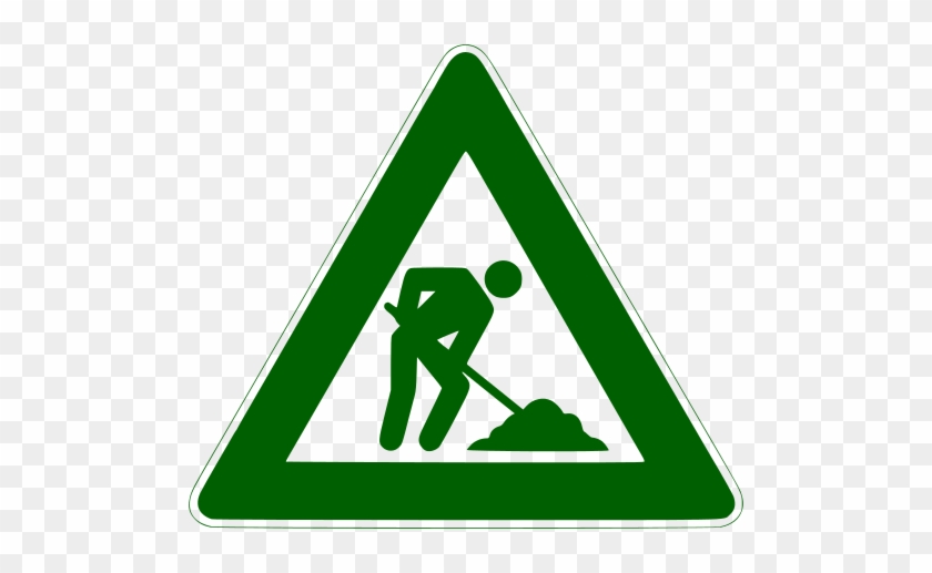 500px Men At Work Sign Green Svg - Men At Work Svg #537354