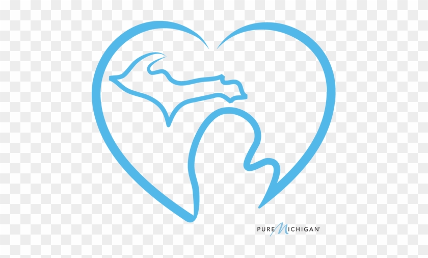 Michigan Love Graphic- Blue - Heart #537386